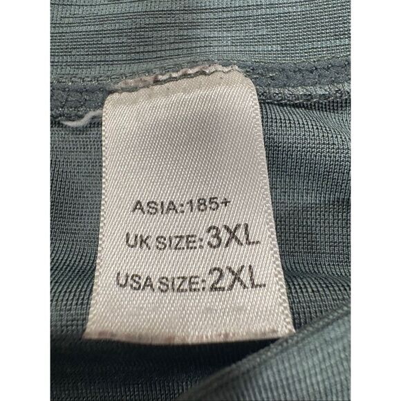 Neleus Dry Fit Logo Muscle Mens Shirt, size 2XL, Green and Black, Long Sleeves - Picture 4 of 5